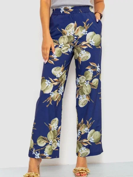 Штани палаццо Ager бавовна/віскоза синій