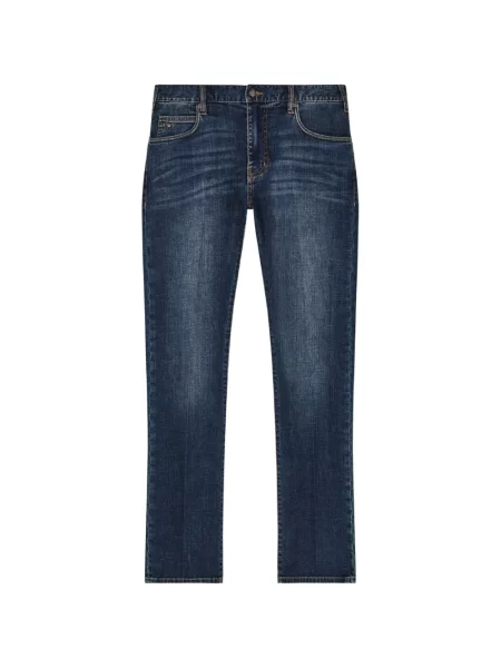 Blugi Emporio Armani cu 5 buzunare albastru