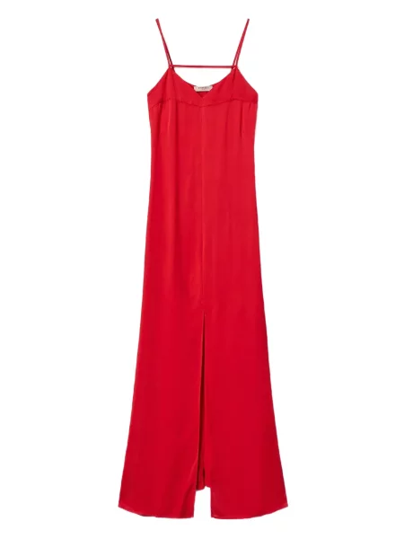 Rochie Twinset din satin de costum roșu