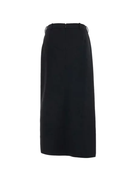 Fustă midi Givenchy asimetrică negru