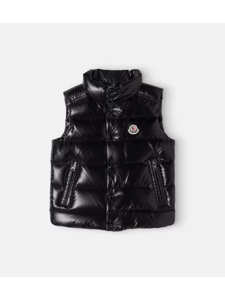 Gyerek pehelymellény Moncler Enfant fekete