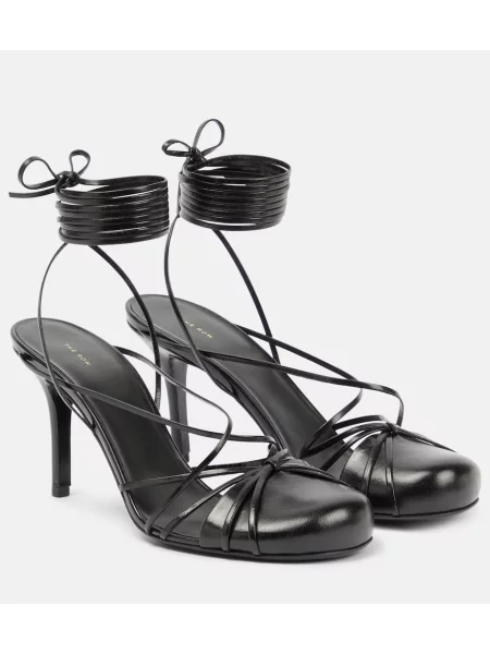 Sandale The Row din piele negru