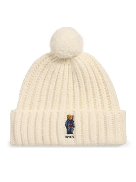 POLO RALPH LAUREN De lână căciulă alb