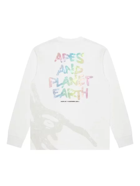 Tricou Aape By A Bathing Ape lung alb