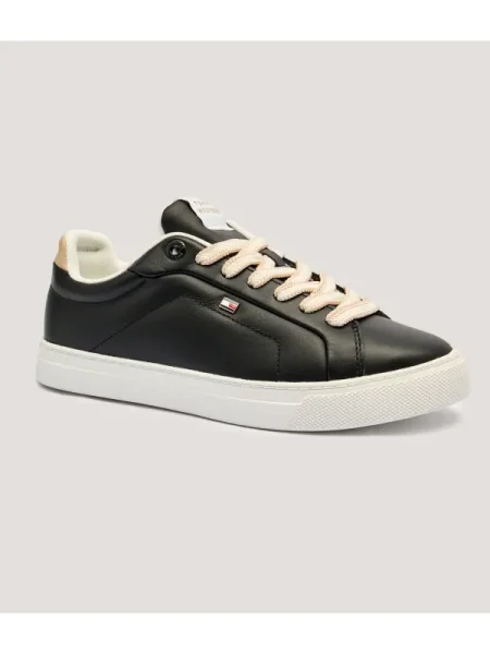 Tommy Hilfiger Teniși din piele ICON COURT negru