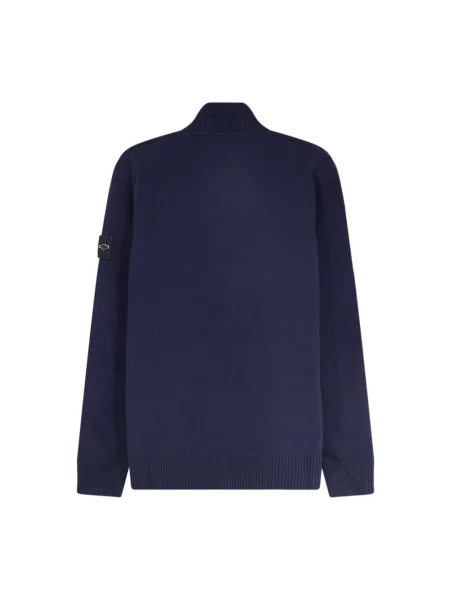 Sweter Stone Island wełniany z kamieniami niebieski