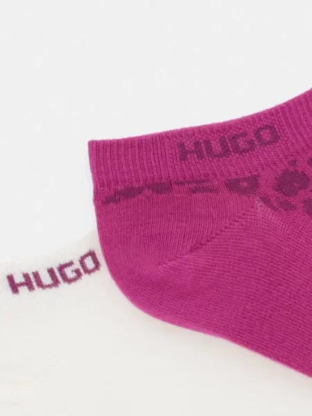 HUGO ponožky dámske s bavlnou 2P AS LEO LOGO CC W ružová