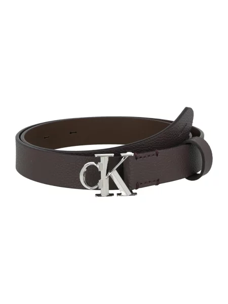 Calvin Klein Curea închis / argintiu maro