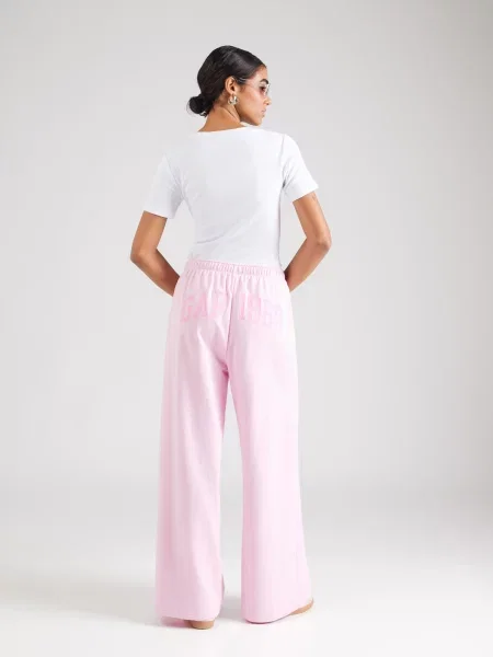 Pantaloni largi Gap roz