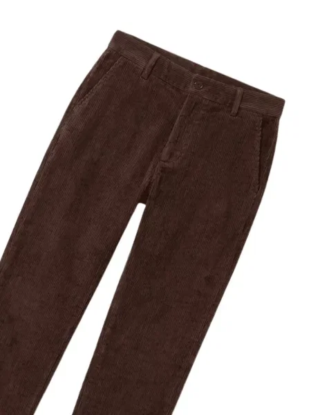 Pantaloni Moncler de catifea cord maro