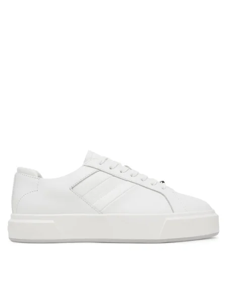 Calvin Klein Sneakers Basket Cups Lace Up Logo Tape alb