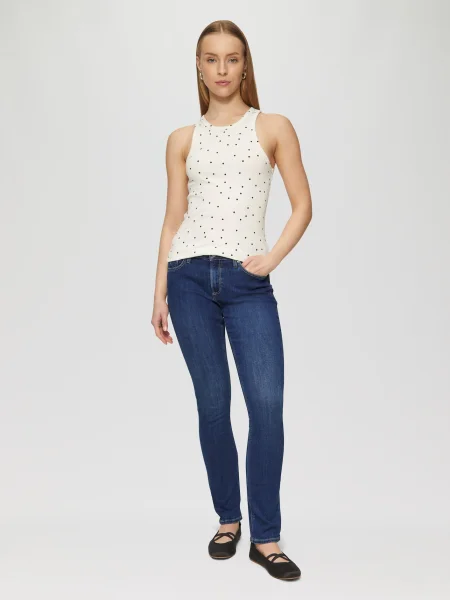 QS Džínsy Catie denim modrá