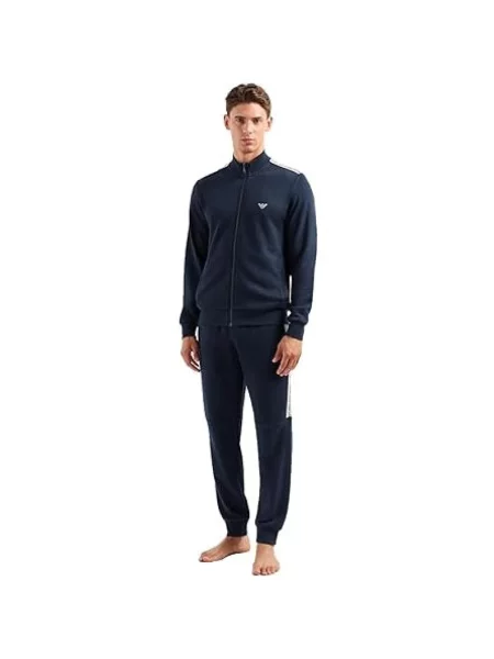 Komplet dresowy Emporio Armani z logo niebieski