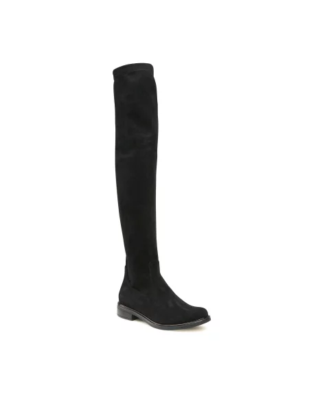 Μπότες πάνω από το γόνατο Caprice Black Stretch μαύρο