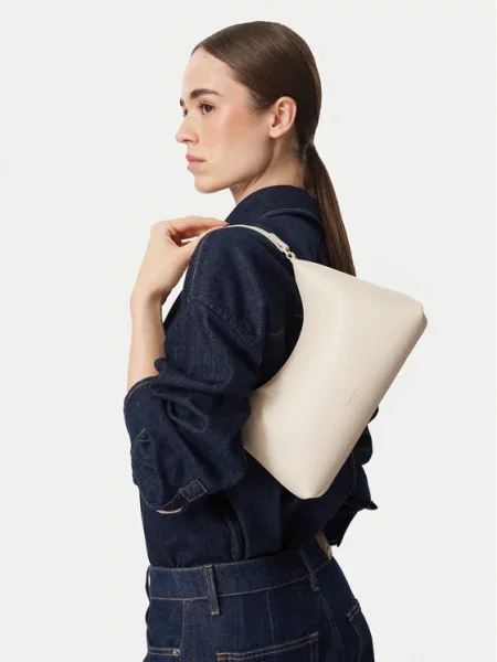 Torbica Calvin Klein Foil Logo Small Shoulder Bag Krem