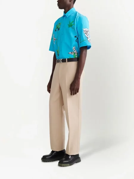 Pantaloni Off-white alb