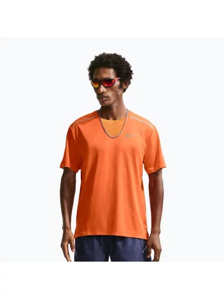 Tricou de alergare pentru bărbați Nike Miler Dri-Fit UV safety orange portocaliu