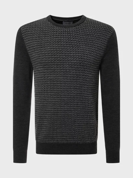 Шерстяной свитер Pierre Cardin черный