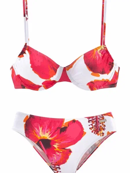 LASCANA Bikini svetlo rdeča bela
