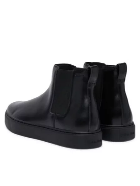 Calvin Klein Gležnjarji Chelsea Hybrid Clean Chelsea Wax Lth črna