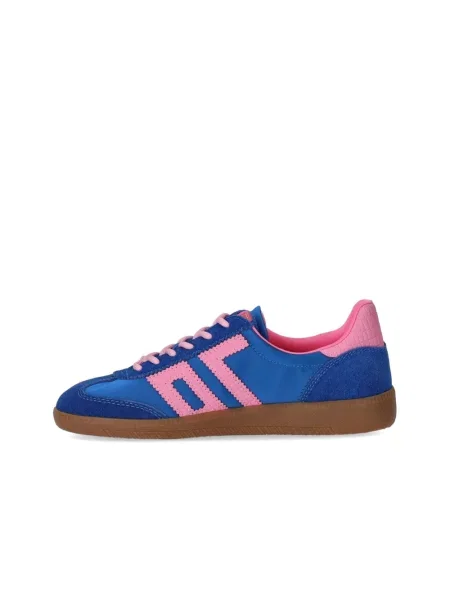 Satynowe sneakersy Back70 niebieskie