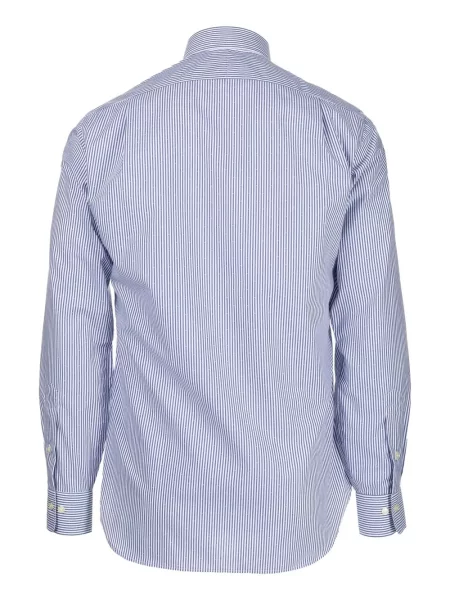 Копринена риза Polo Ralph Lauren бродирана синьо