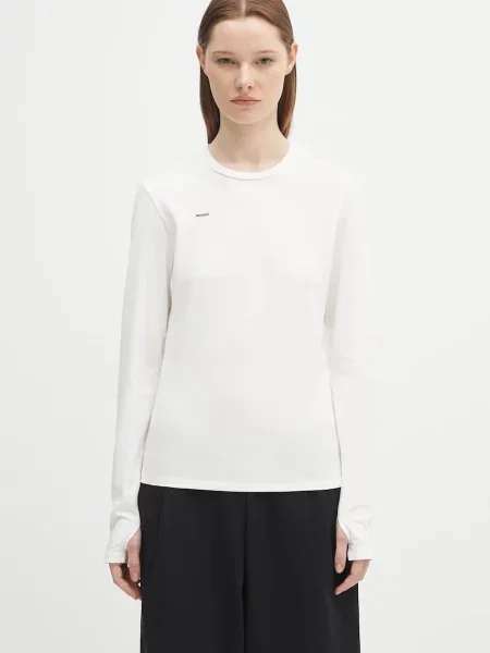 PANGAIA Majica dugih rukava Cotton-Stretch Long-Sleeved Top bijela