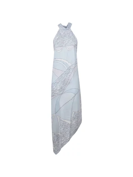 Rochie Pucci cu imagine asimetrică albastru