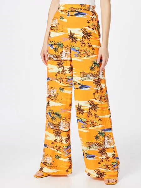 Nasty Gal Nadrág vegyes színek / sötét narancssárga