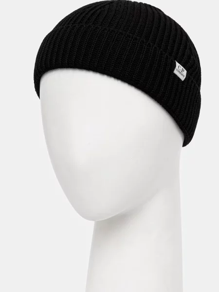 C.P. Company шапка beanie із мериносової вовни