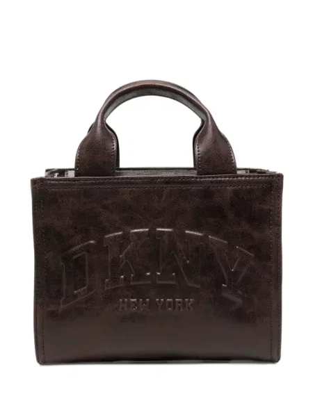 Geantă shopper Dkny cu autograf maro