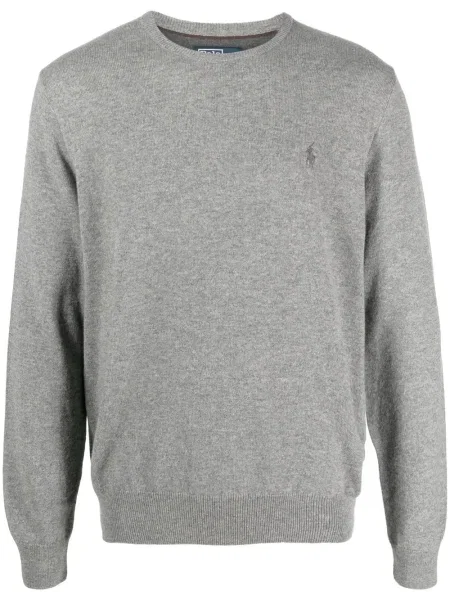 Pulover Polo Ralph Lauren de lână cu broderie albastru