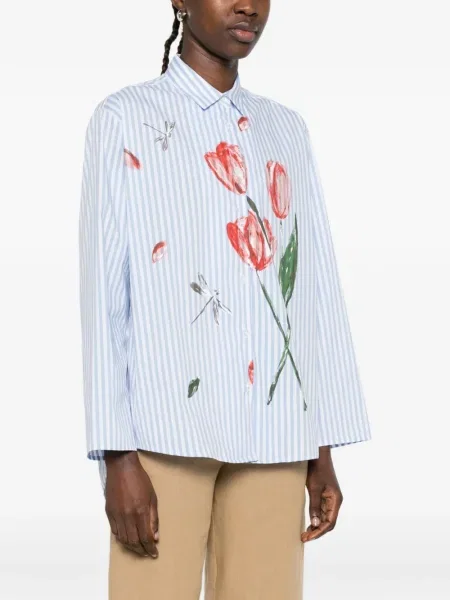 Koszula Why Ci w paski niebieska