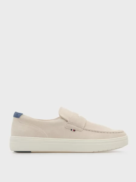 Замшевые лоферы Tommy Hilfiger белые