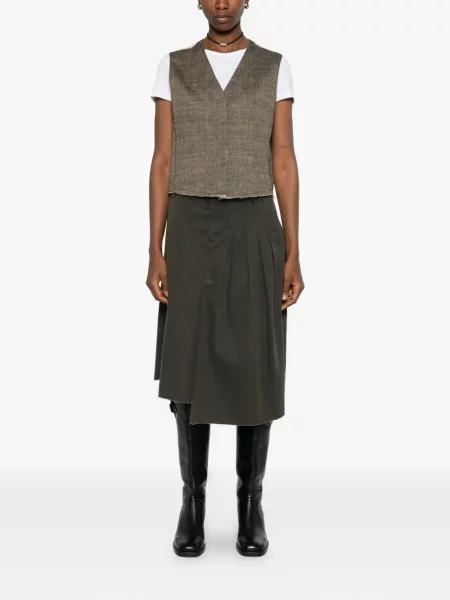 Kamizelka Our Legacy z dekoltem w serek zielona