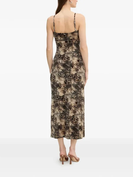 Rochie midi Guess cu imagine cu model piele de șarpe