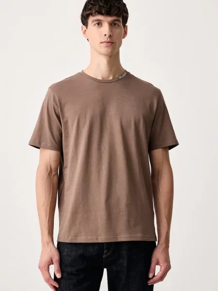 Guess T-shirt JOSEPH brązowa