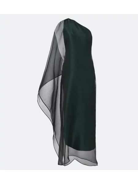 Rochie maxi Taller Marmo din organza verde