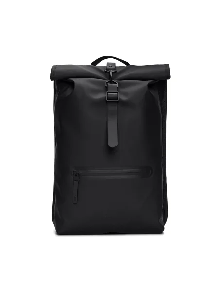 Раница Rains Backpacks голям с изчистен дизайн черно