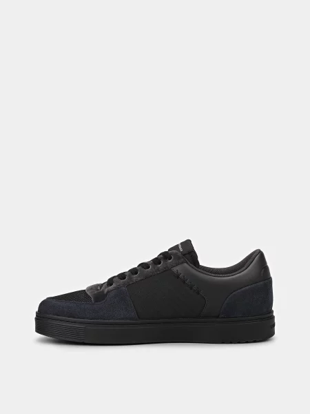 Кожаные кеды Emporio Armani черные