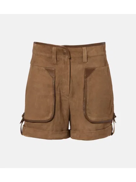 Szorty Isabel Marant zamszowe brązowe
