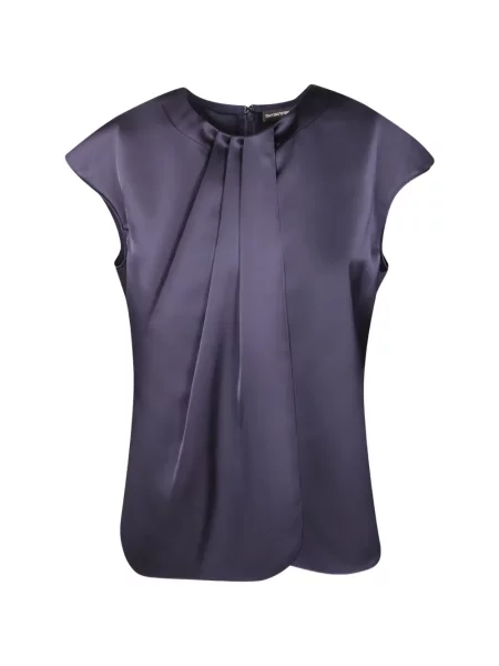 Top Emporio Armani din satin violet