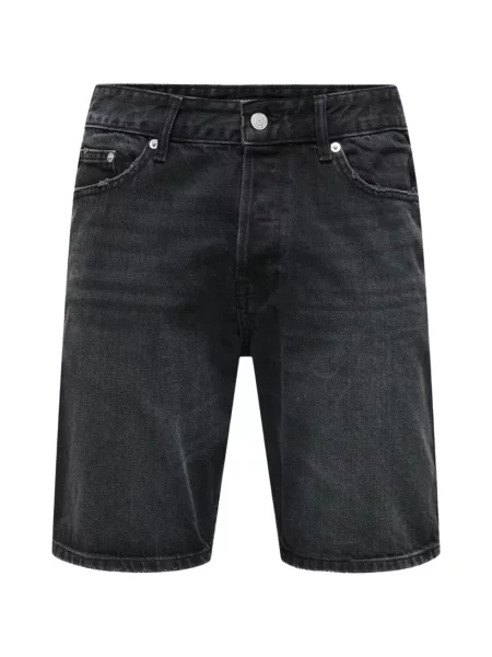Pantaloni scurți din denim Only&sons|man negru