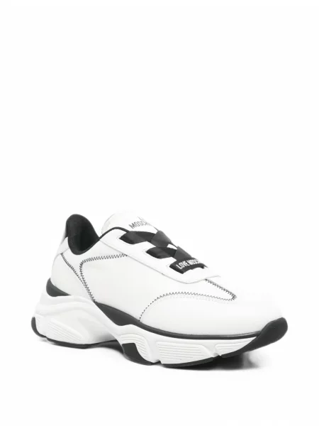 Sneakerși Love Moschino chunky alb