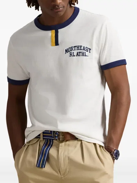 Ленена раница Polo Ralph Lauren бродирана сиво