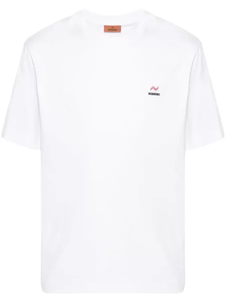 Tricou Missoni cu broderie alb