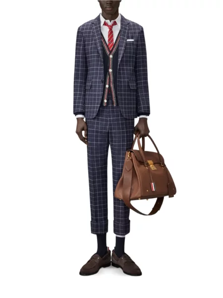 Cardigan Thom Browne tricotate albastru