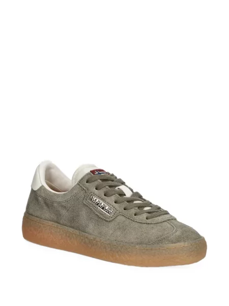 Sneakerși Napapijri din piele de căprioară verde