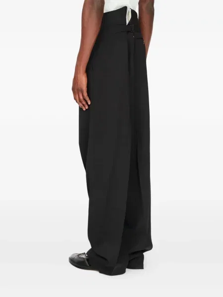 Pantaloni Maison Margiela de lână negru