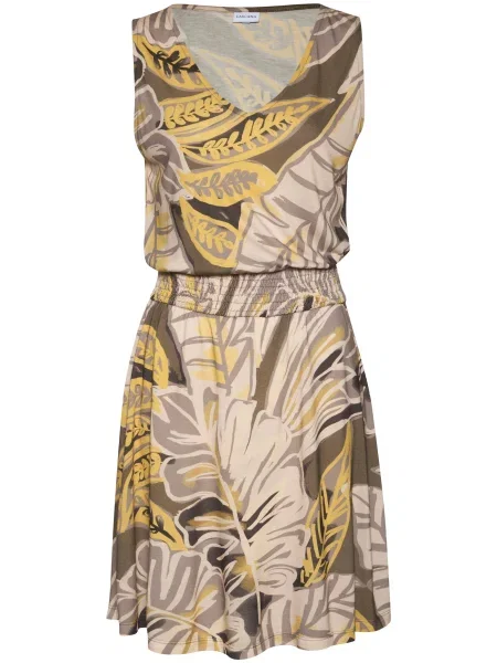 LASCANA Obleka progasto / pikčasto rjava bež